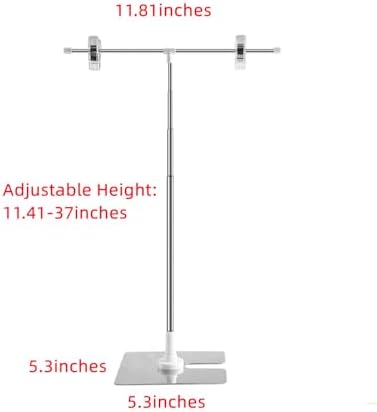 2-Pack T-Shaped Adjustable Metal Banner Holder