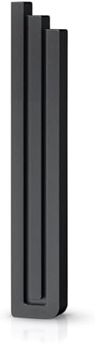 Mezuzah Case - Shin Shaped Gold Silver Black Aluminum 7 Inch