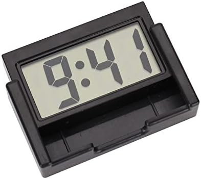 YOUNGFLY 4PCS Mini Car Clock with Large LCD Display