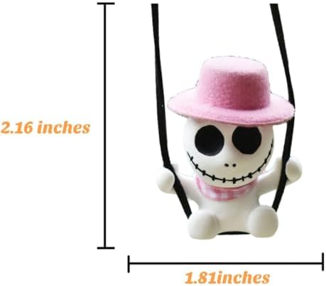 Car Swinging Rear View Mirror Decoration Hat Pink