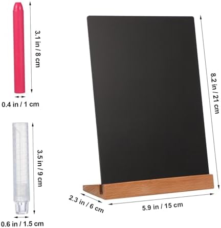 Zerodeko 2pcs Mini Chalkboard Signs with Easel Stands