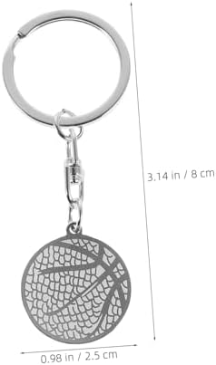 Sosoport Basketball Keychain Stainless Steel Charm