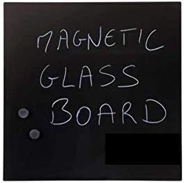 Glass Memo Tile Board Black 48x48cm