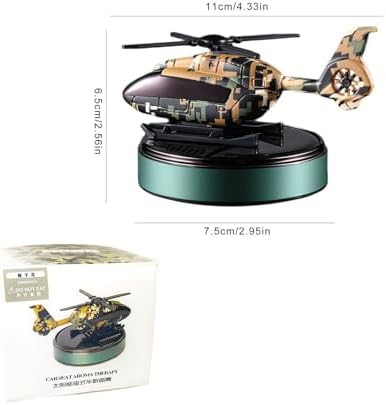 Solar Powered Helicopter Car Air Freshener Green