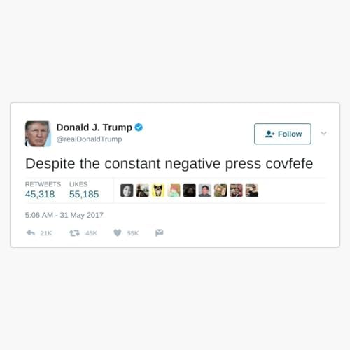 Trump Tweet Cofefe Sticker 5 Inch Vinyl