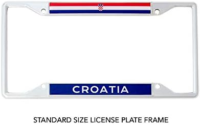 Desert Cactus Croatia Flag License Plate Frame