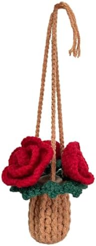 Mevolf Crochet Air Freshener with Cute Potted Plants