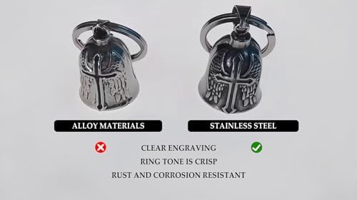 Guardian Bell Motorcycle Keychain for Men - Stylish and Durable