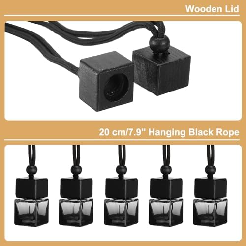 Uxcell 4pcs Hanging Car Air Freshener with Wooden Cap