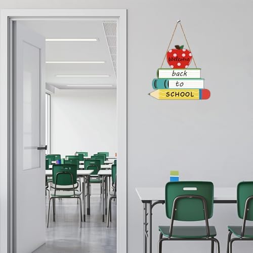 YUNKKIN Back-to-School Welcome Sign Door Decorations