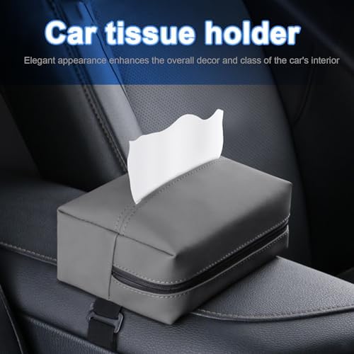 Augeny Car Tissue Holder with Adjustable Elastic Band