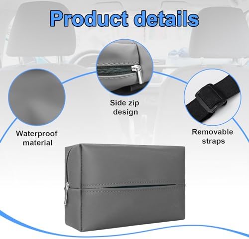 Augeny Car Tissue Holder with Adjustable Elastic Band