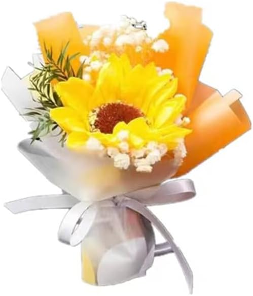 Yellow Mini Dried Flower Car Air Freshener Vent Clip