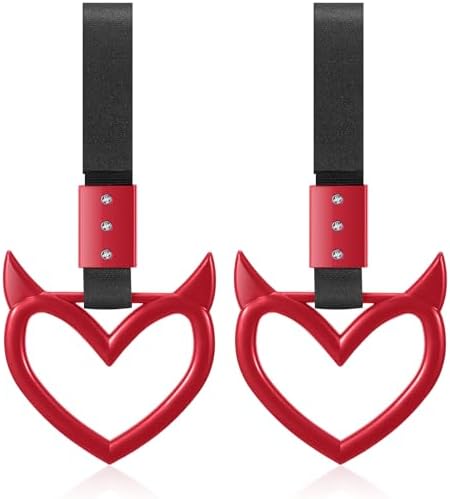 Fabbay 2 Piece Devil Heart Keychain Car Decor