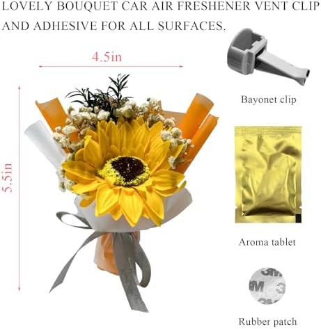 Mini Dried Flower Car Air Freshener with Clip 1