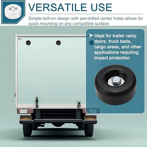 Round Rubber Trailer Bumpers 25 Inches 4 Pack with Hardware