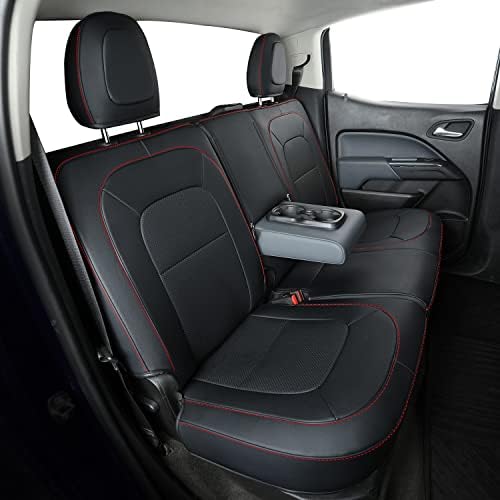 LUCKYMAN CLUB Chevy Colorado Seat Covers Black Red