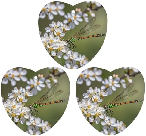 Dragonflies on Flowers Car Air Freshener 3-Pack Black Style