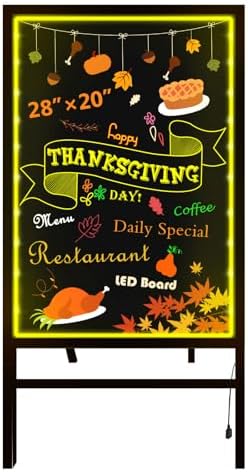 Woodsam Standing LED Board Sign with Neon Chalk Marker