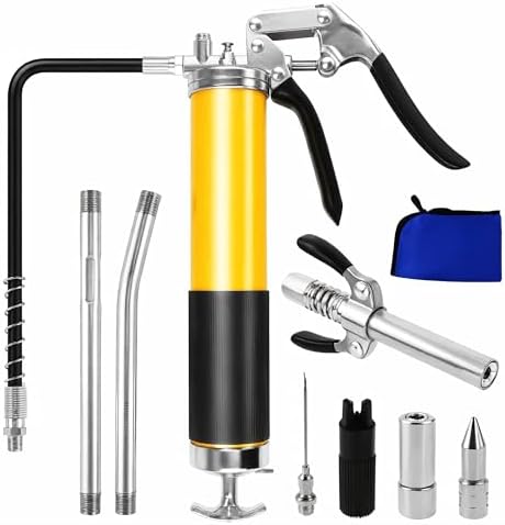 Haojili Grease Gun Kit 8000 PSI Heavy Duty Pistol Grip
