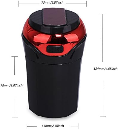 Car Ashtray with Lighter and Lid - Blue LED Indicator