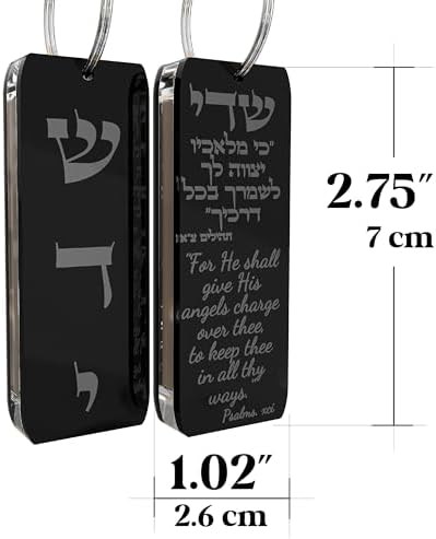 TYLDUM Car Mezuzah with Scroll Glossy Black