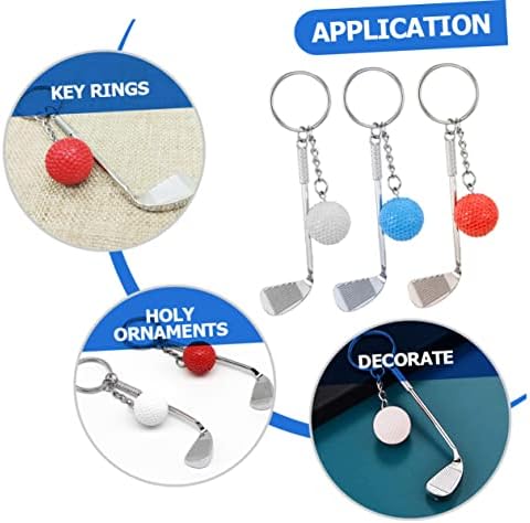 3pcs Golf Keychain Backpack Charms Durable Keyring Holders for Golf Lovers
