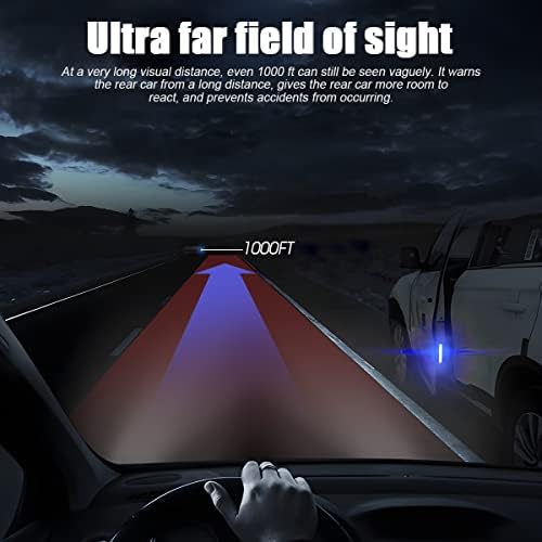 4PCS Blue Reflective Warning Stickers for Car Door