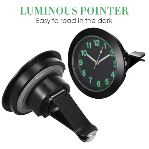 Mini Luminous Car Vent Clock with Clip Universal Quartz