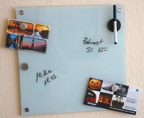 11600 Memo Board 40x40 White Glass