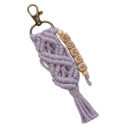 Personalized Macrame Keychain Boho Design for Women Girls