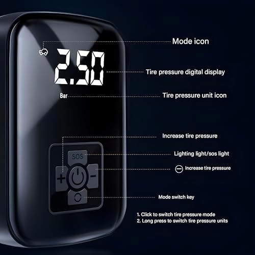 Portable Tire Inflator with 150 PSI Digital Gauge