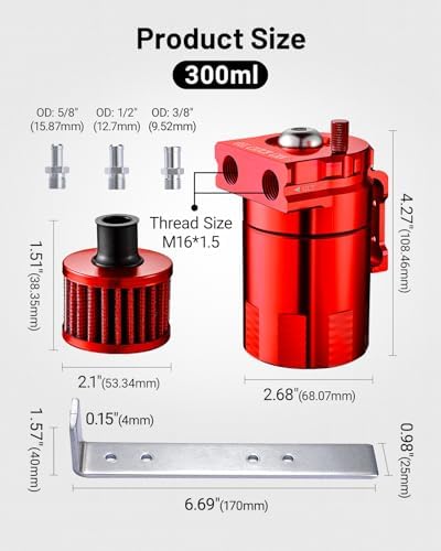 EVIL ENERGY Oil Catch Can 300ml Universal Aluminum