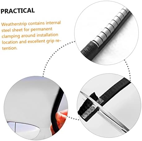 PartyKindom 5 Rolls Door Collision Seal Strip for Soundproofing and Weatherproofing