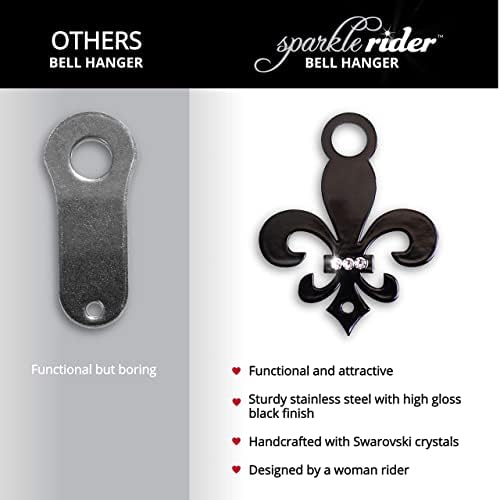 Sparkle Rider Fleur-de-lis Motorcycle Bell Hanger with Swarovski Crystals