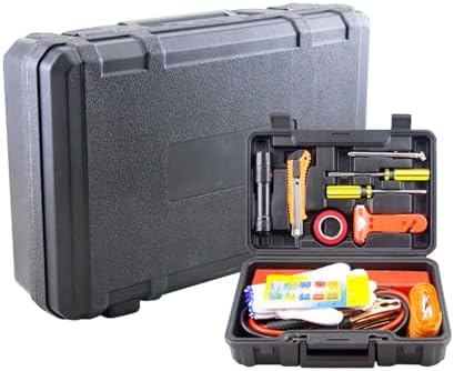 Car Emergency Kit with Jumper Cables and Safety Tools