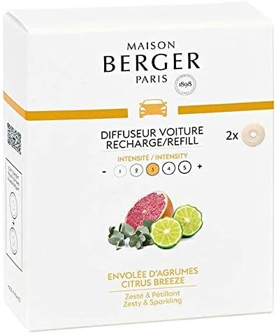 Maison Berger 2 Ceramic Pods for Car Air Freshener Diffuser