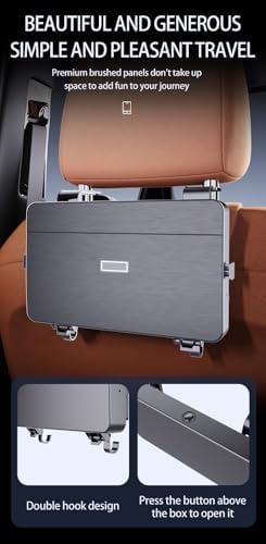 3-in-1 Car Headrest Backseat Organizer with Cup Holders and Hooks
