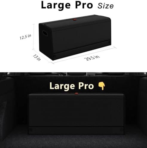 GMQ Car Trunk Organizer Large Capacity Black
