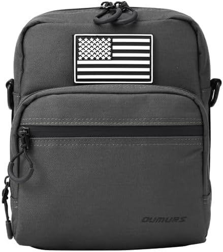 Oumurs Motorcycle Handlebar Bag with American Flag