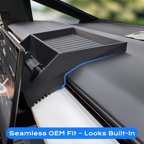 Cybertruck Dashboard Tray Organizer 2025 - Anti-Slip Custom Fit Silicone Storage Box