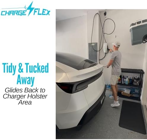 ChargeFlex with GlideTrack - Universal EV Retractable Cable Organizer