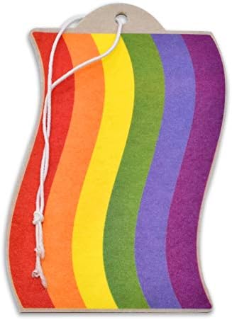 Rainbow Rides Pride Wavy Flag Air Freshener 6-Pack