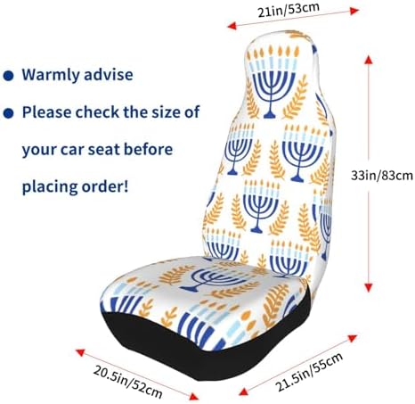 Hanukkah Menorah Car Seat Covers Set of 2 Universal Fit