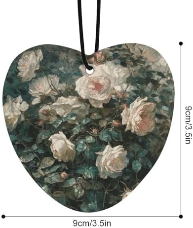 Roses Print Car Air Freshener 5 Pack Fragrance Hanging Sheets