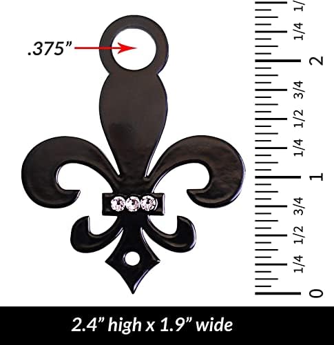 Sparkle Rider Fleur-de-lis Motorcycle Bell Hanger with Swarovski Crystals