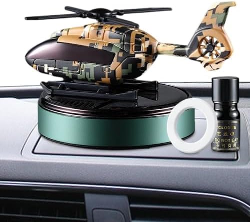 Solar Powered Helicopter Car Air Freshener Green