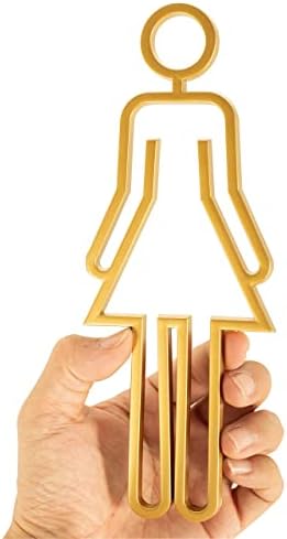 Acrylic Adhesive Backed Bathroom Sign Golden