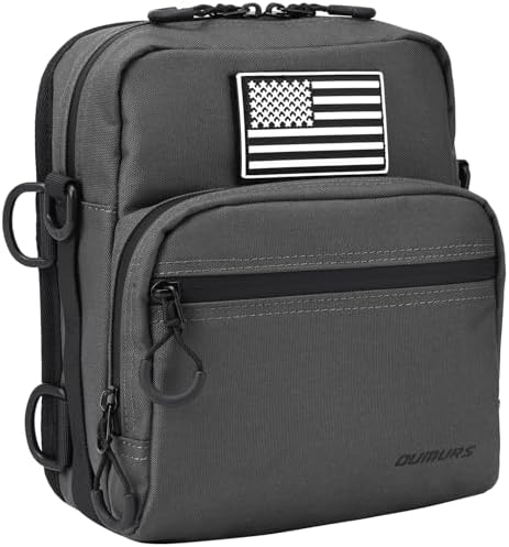 Oumurs Motorcycle Handlebar Bag with American Flag