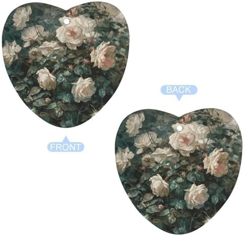 Roses Print Car Air Freshener 5 Pack Fragrance Hanging Sheets